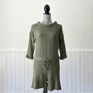 Xenia Boutique Roll Neck 3/4 Sleeve Drawstring Knit Romper Size S